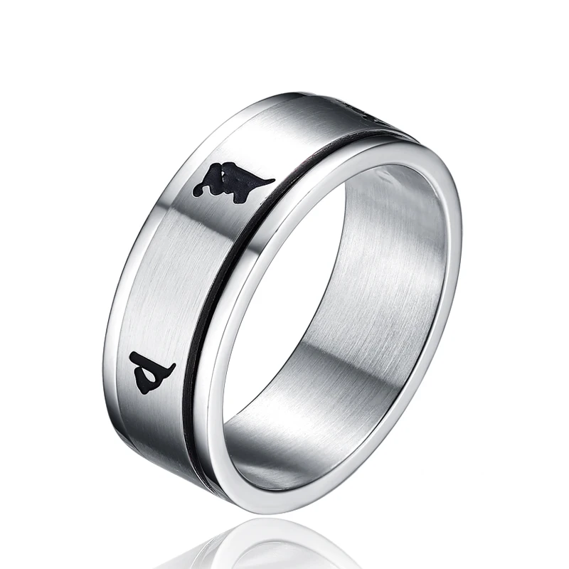 

Mens Classic ring Charm Couple Hip Hop Accessories men's vintage Fine Stainless Steel Round rings for men Fashion Jewelry Rings