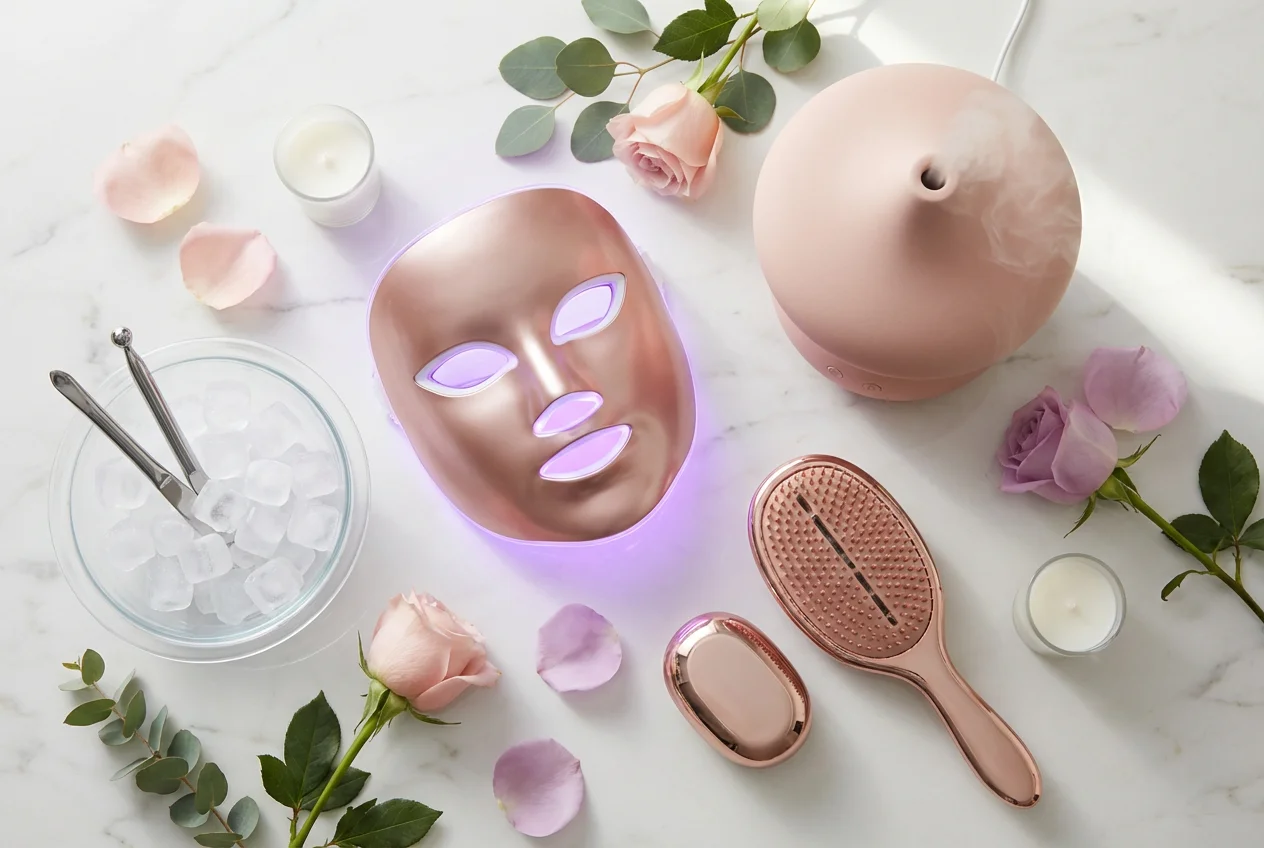 Glazley product collection flat lay