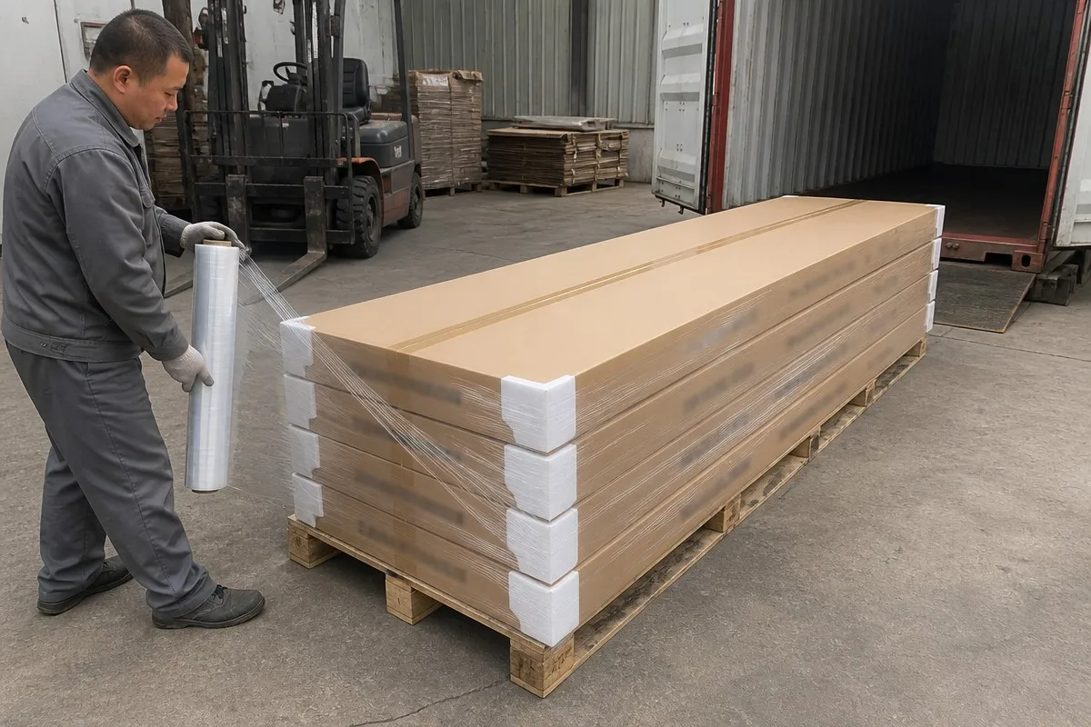Acoustic panel manufacturer export packaging and delivery communication