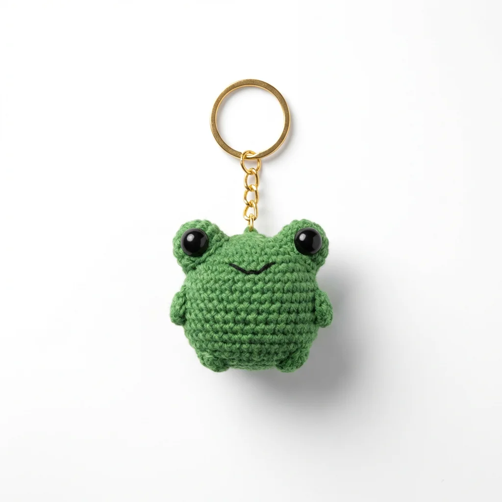 Cute Crochet Frog Keychain Bulk Wholesale