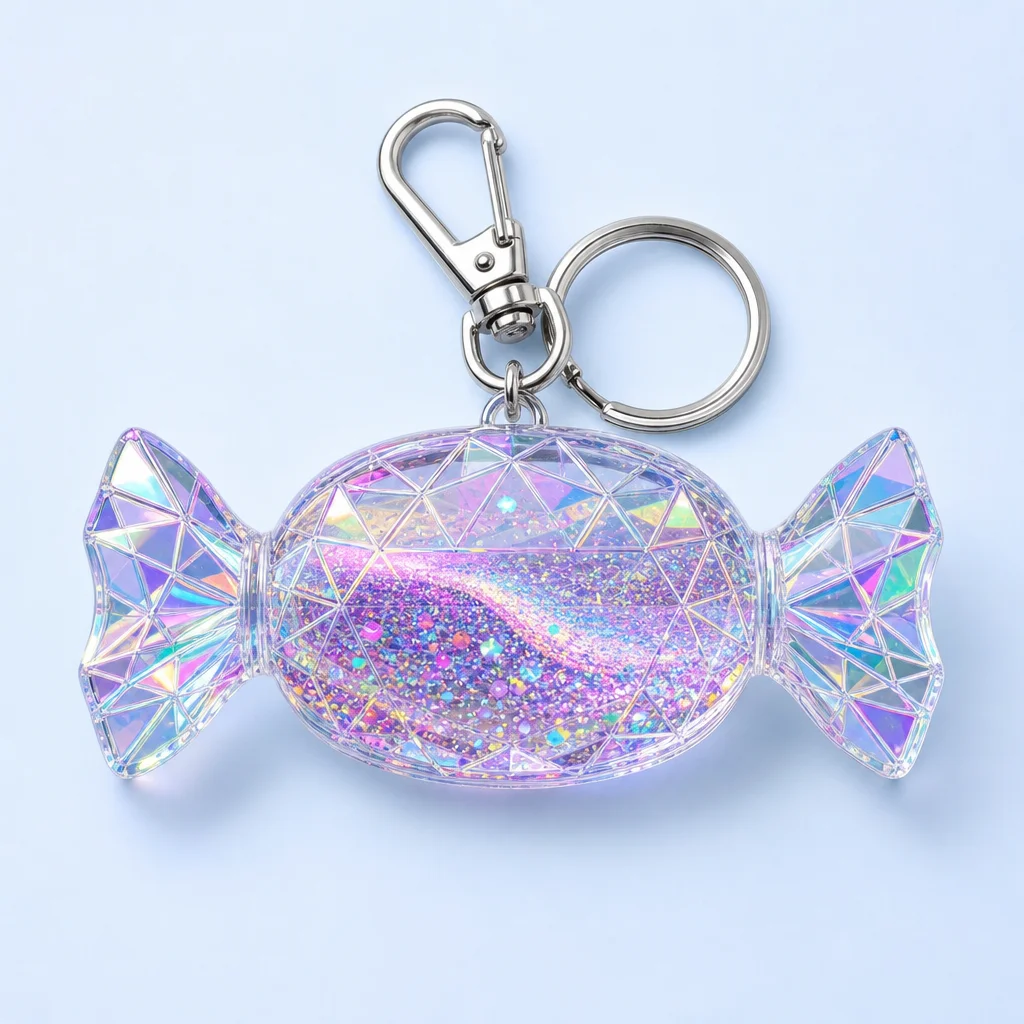Minty Fresh Green Quicksand Candy Keychain