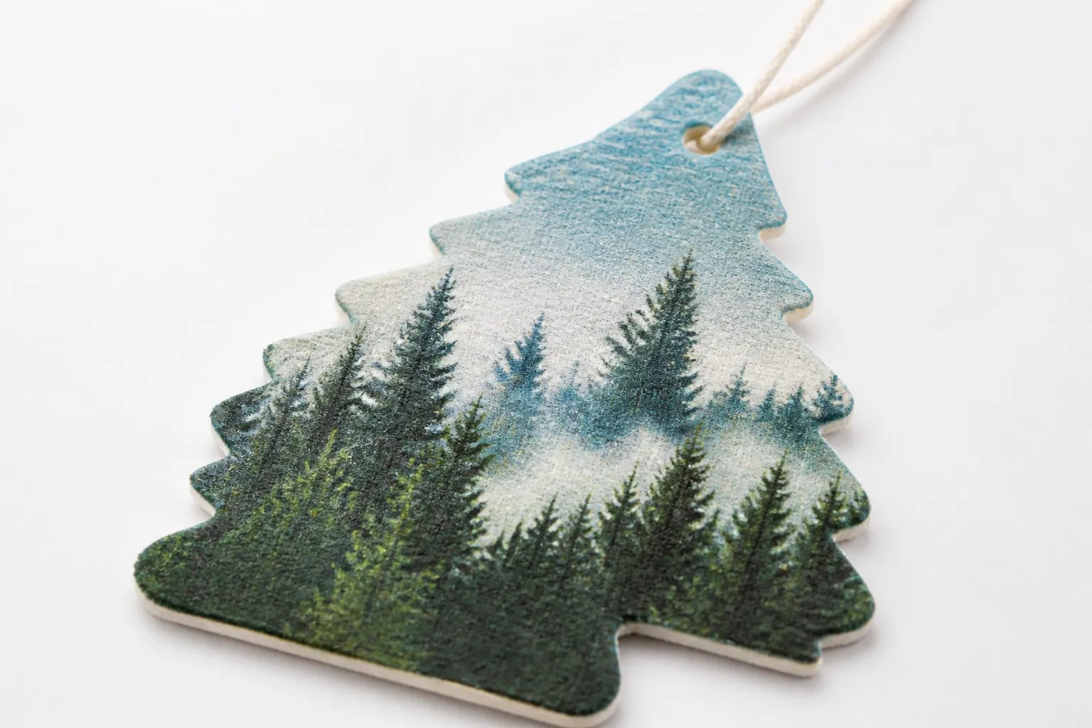 Classic pine tree die-cut air freshener card