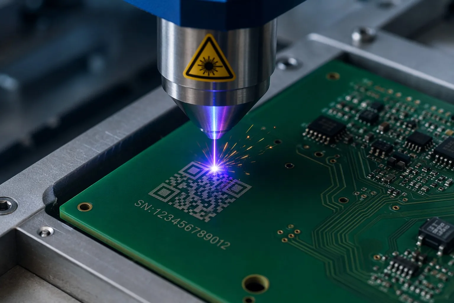 Precision PCB Marking with Fiber Laser