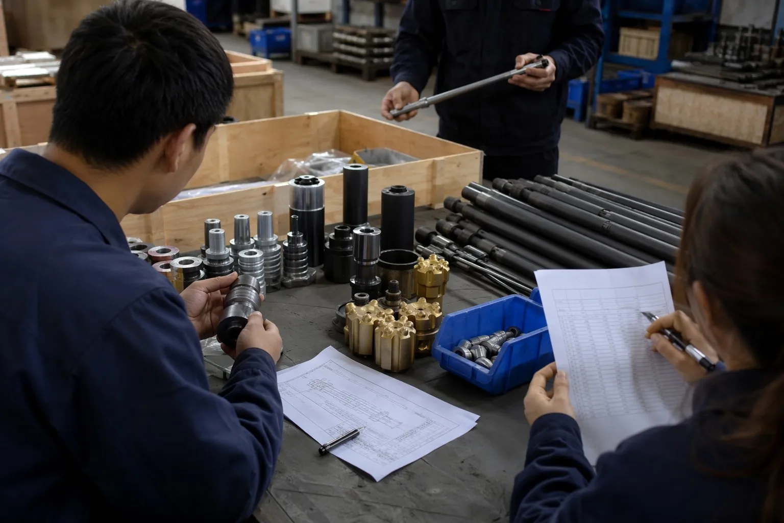Rock drilling products coordinated across qualified manufacturing resources