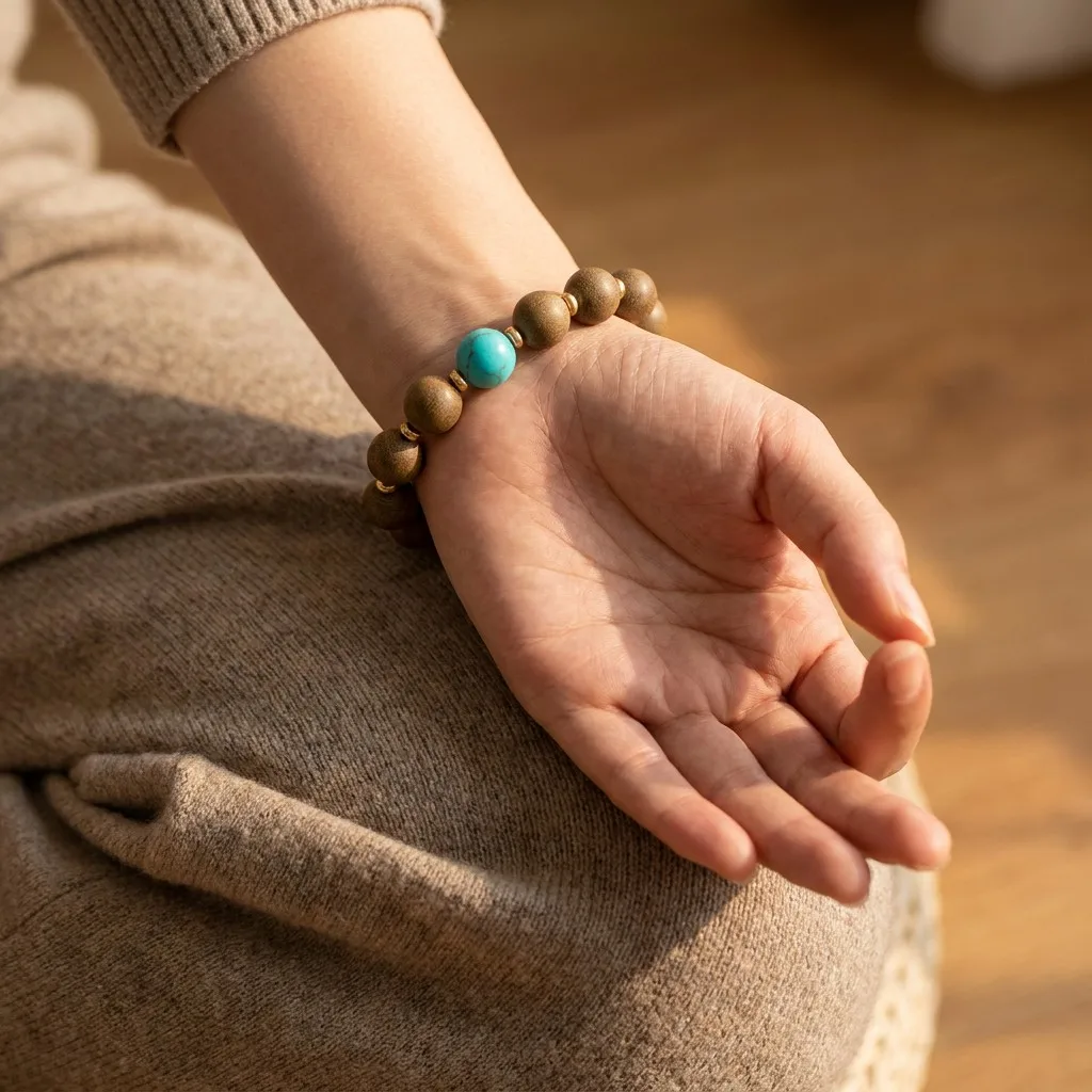 Osmanthus Gold bracelet during meditation