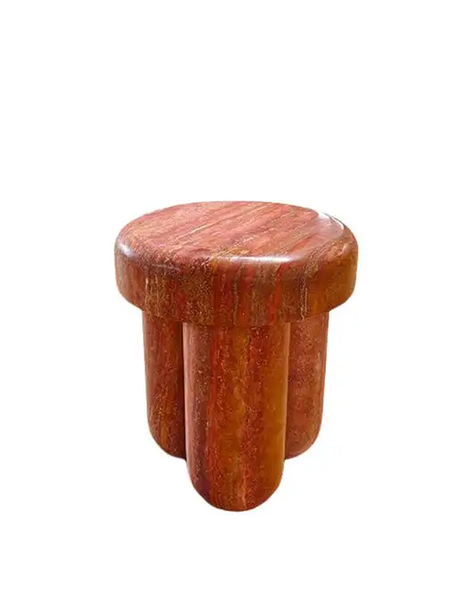Crimson Veins Red Travertine Coffee Table