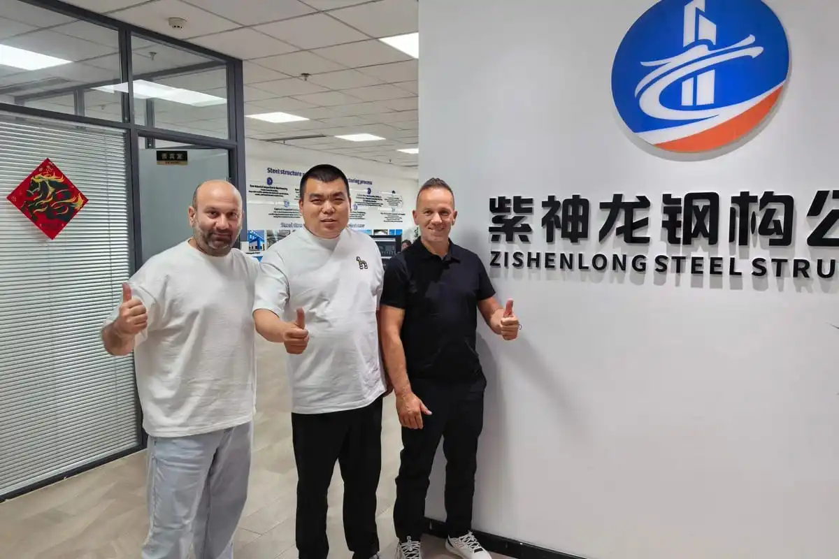 International customer visit at Zishenlong steel structure manufacturing facility 12