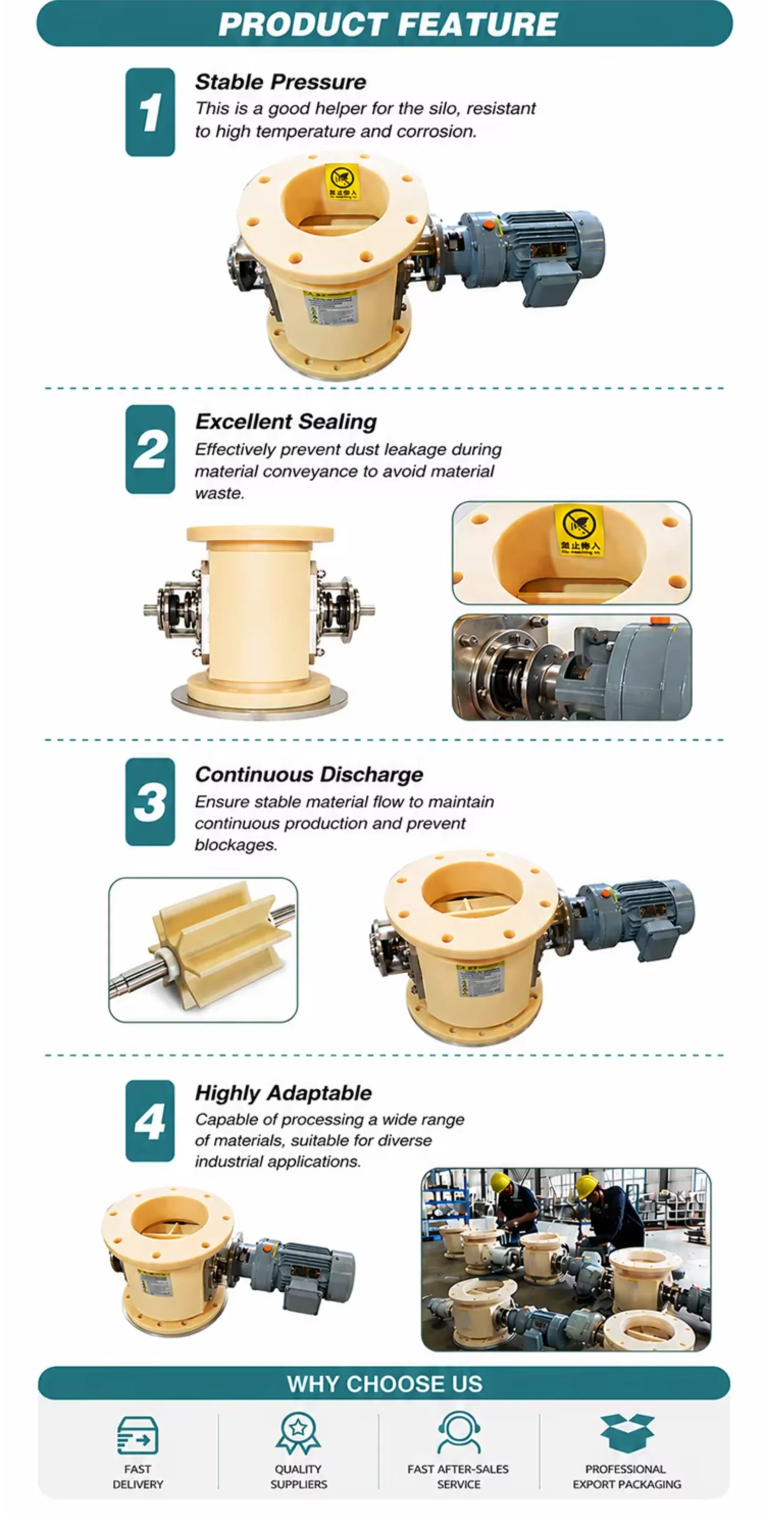 Nylon Rotary Airlock Valve, Rotary Valve - detail 2