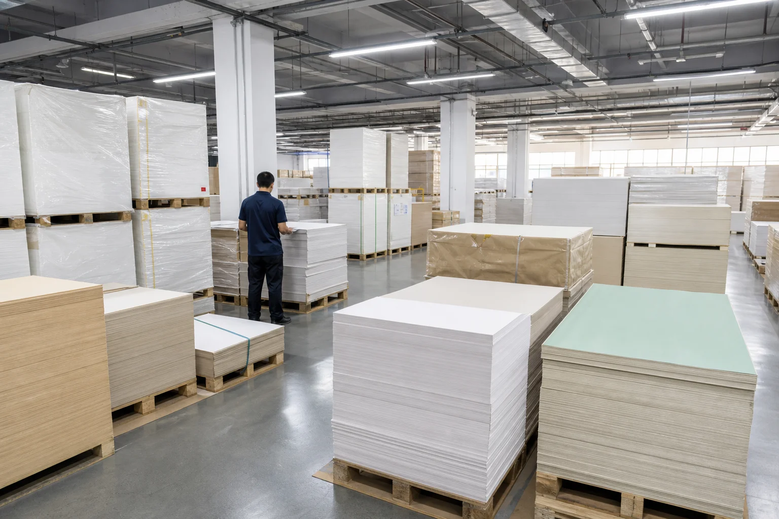 Paper and board material inventory for bulk book printing runs