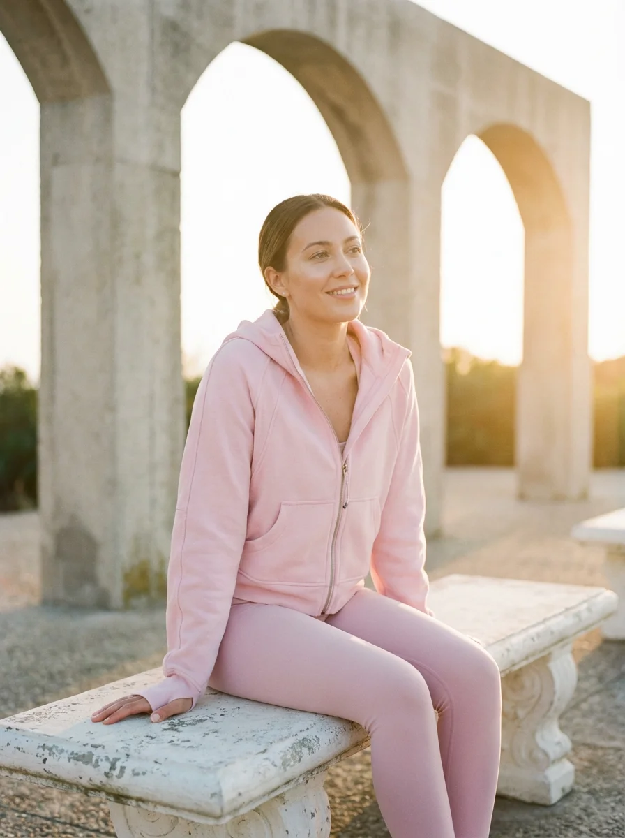 Pink Zip-Up Hoodie front
