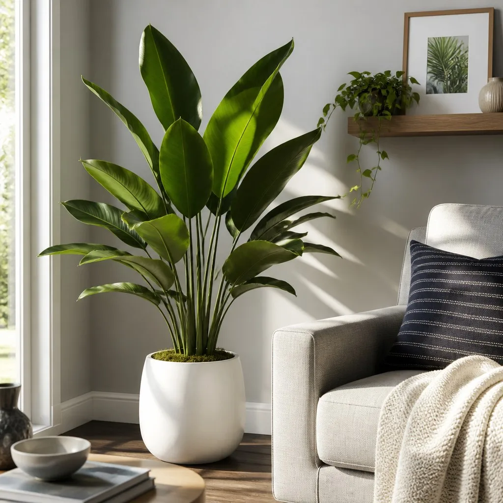 Best realistic plants for renovating a room styled in a modern living space with natural light