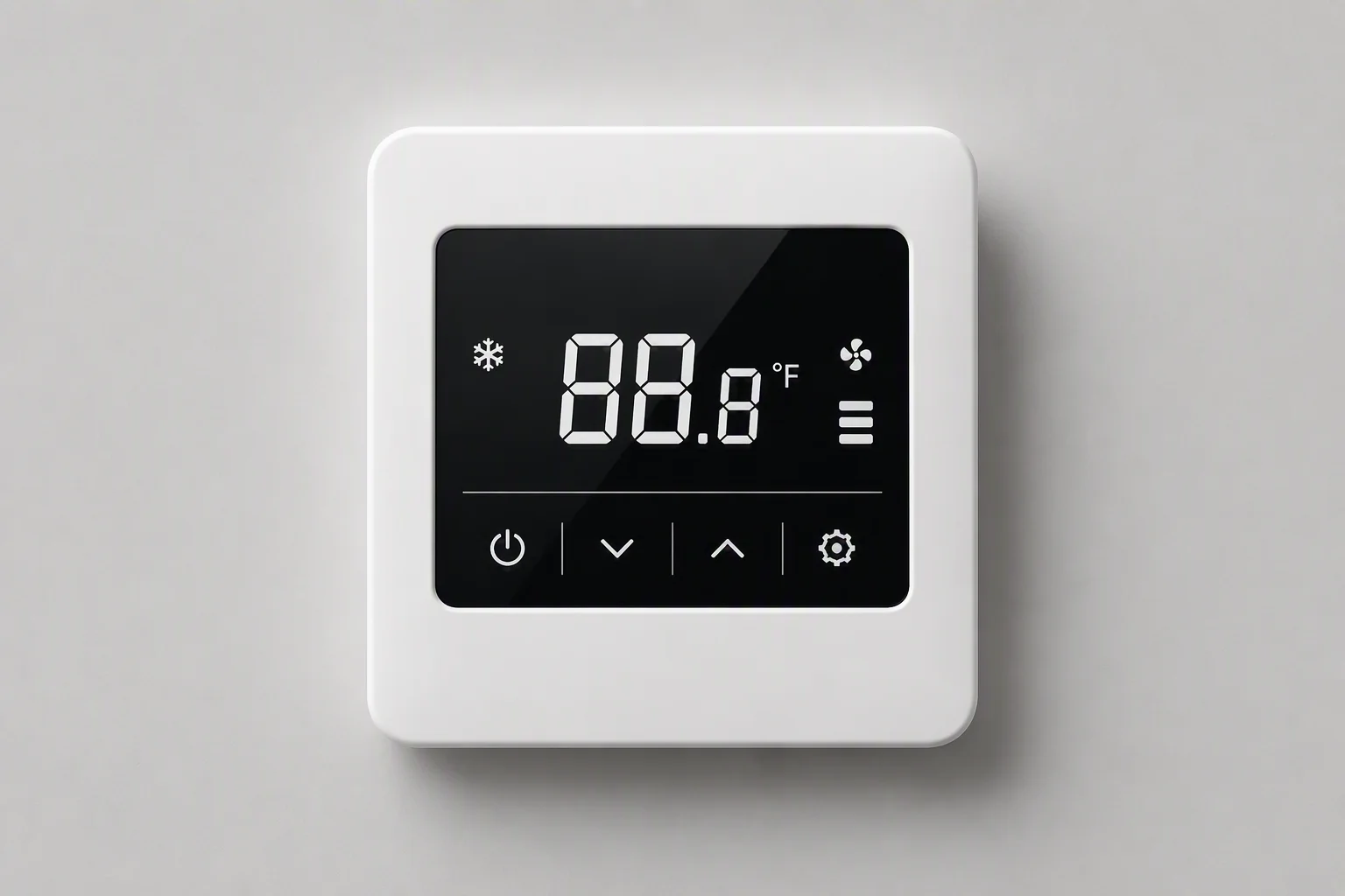 Wall-mounted touch HVAC central temperature controller