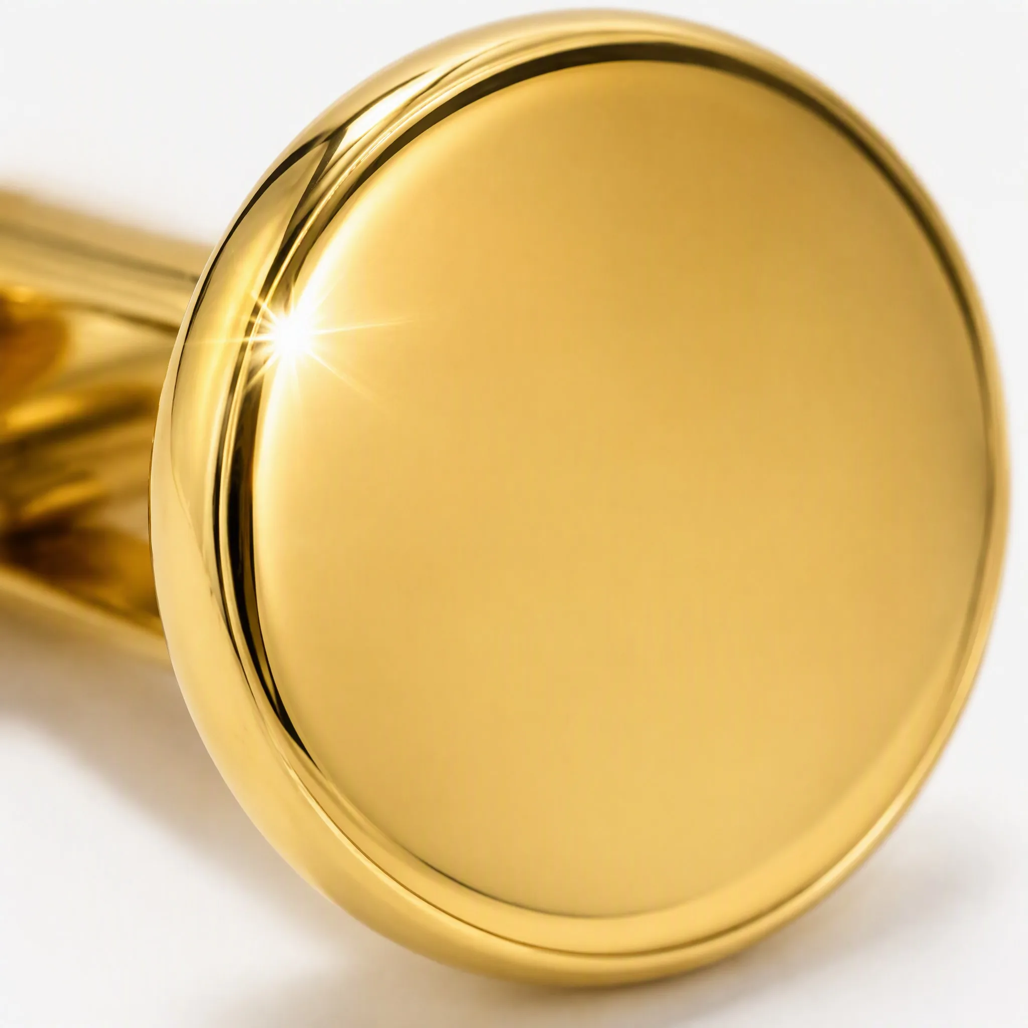 Mirror polish cufflinks macro high gloss reflection