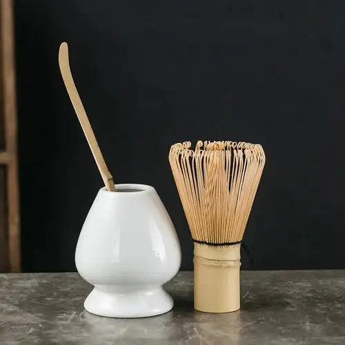 Traditional Japanese Matcha Set and Whisking