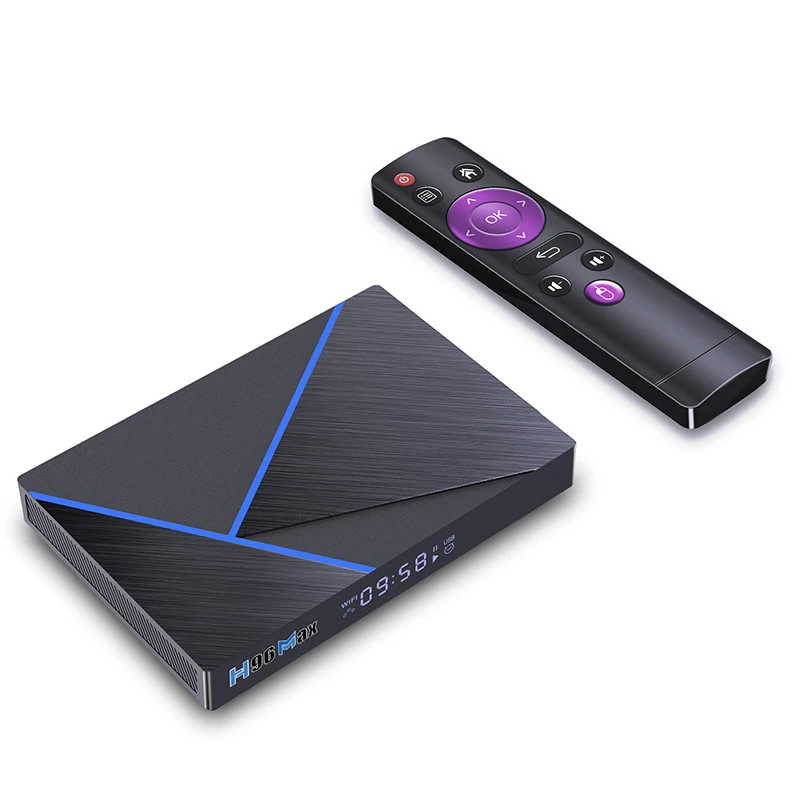 

Newest tv box with high performance H96 MAX V56 RK3566 quad core 8k set top box dual wifi with 1000 esthernet