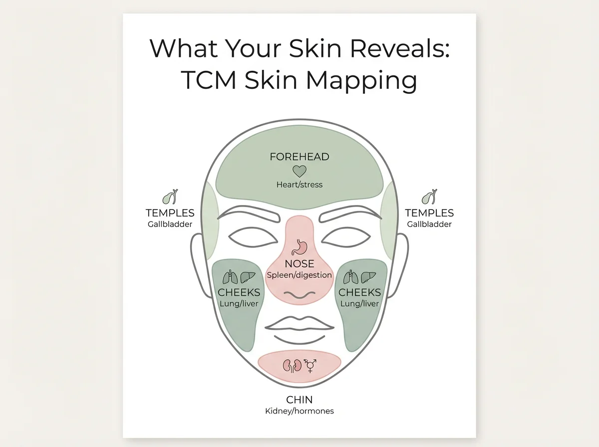 TCM Face Mapping Diagram