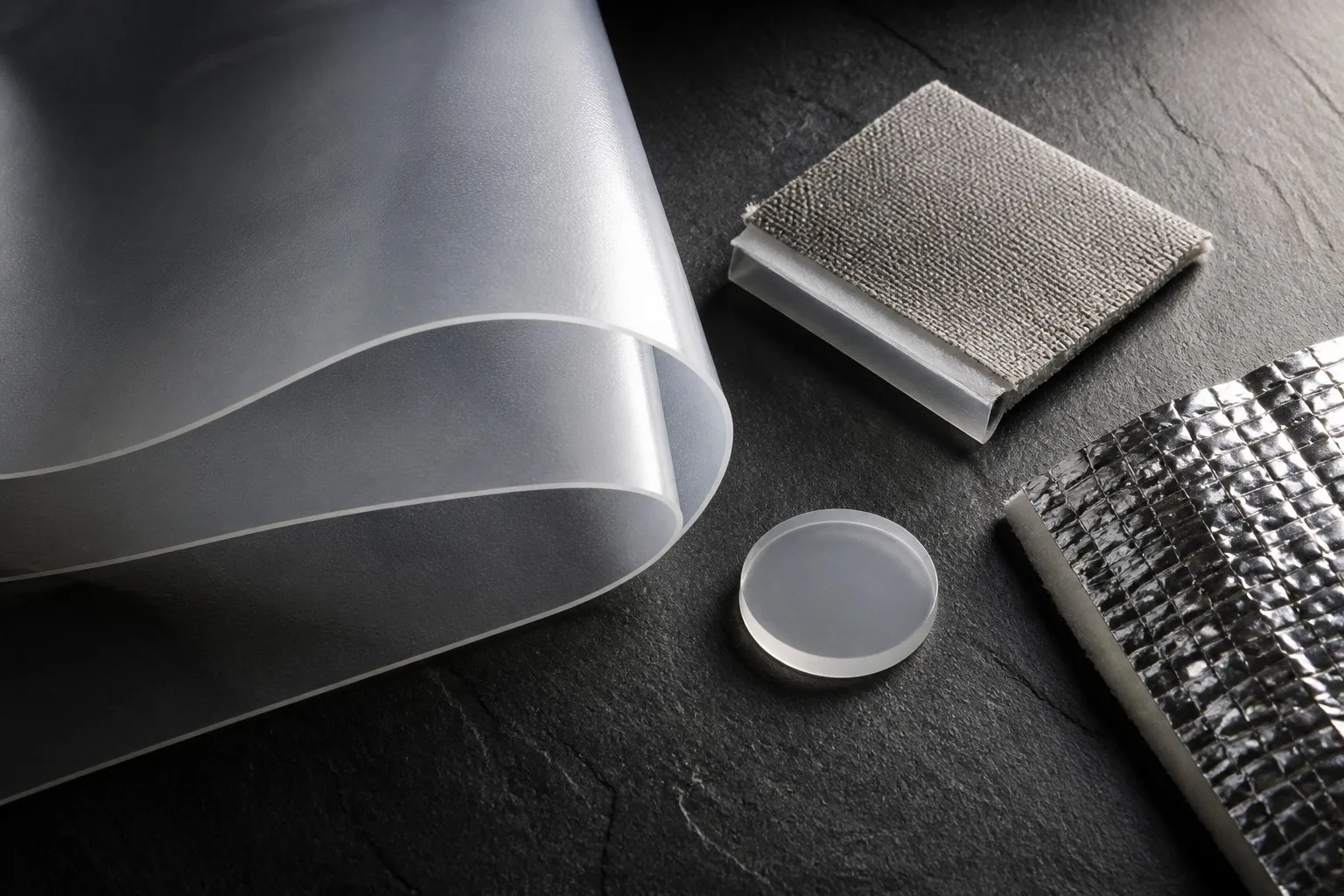 PEVA lining material - clear translucent waterproof sheet