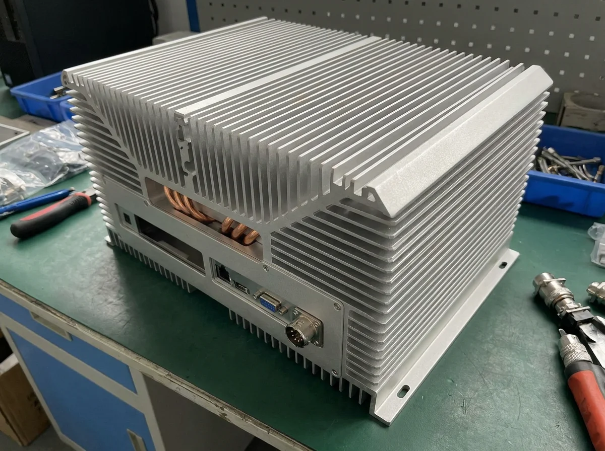 全铝合金无风扇散热结构细节