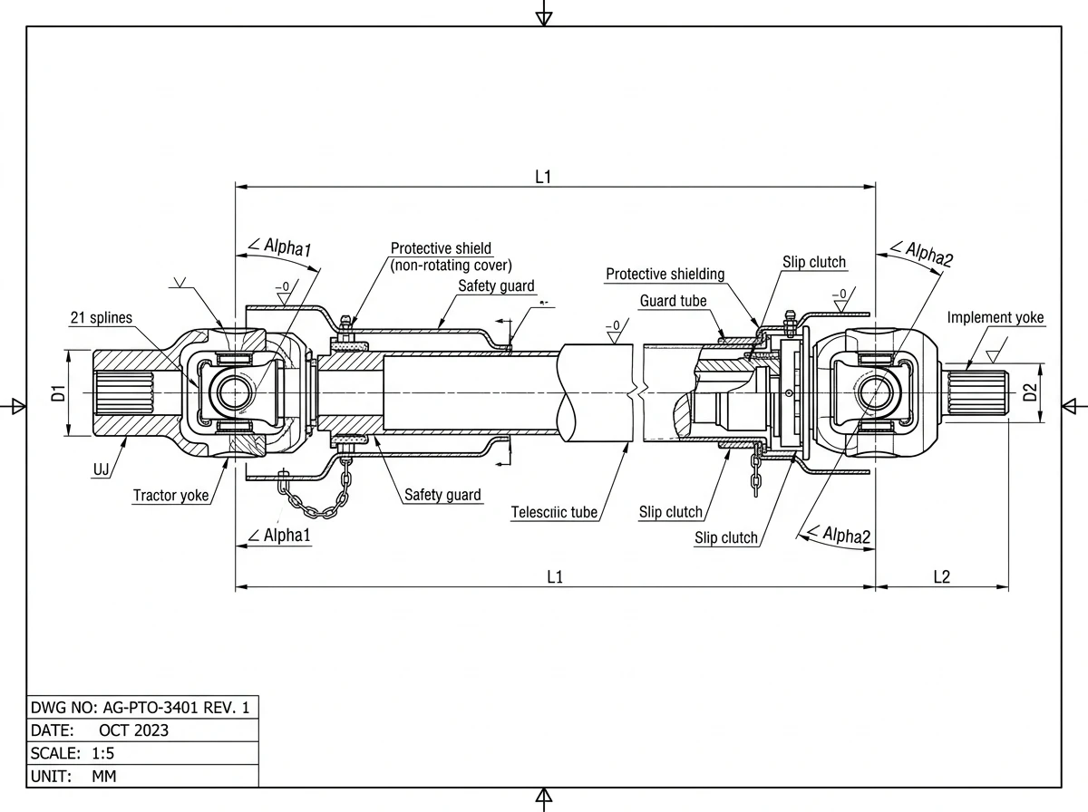 T1 Series Technical Specification Drawing