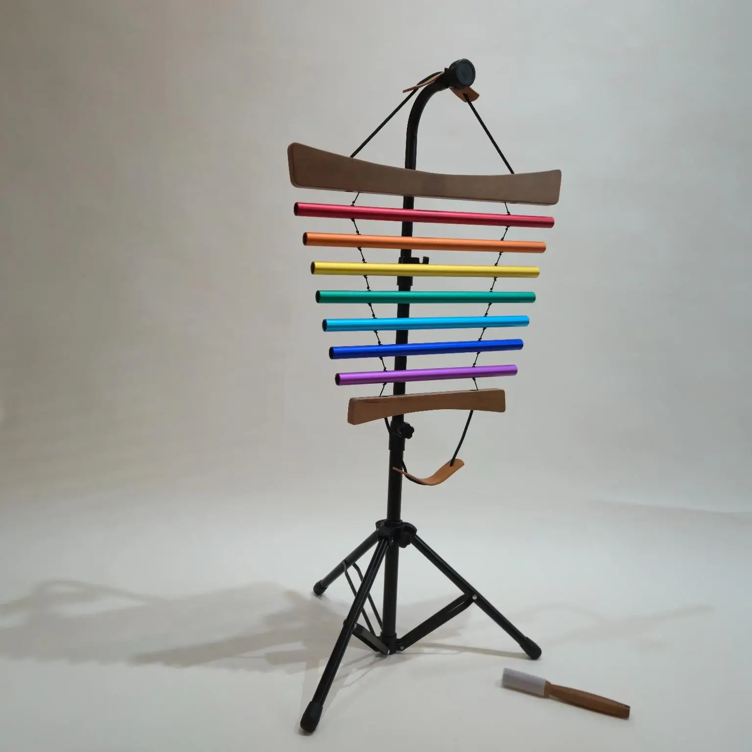 Colorful Swing Chime for Sound Healing & Meditation | Handheld Wind Chime with Rainbow Aluminum Tubes