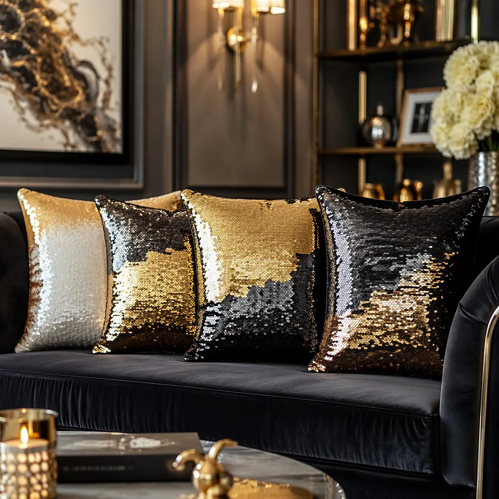 Premium Sequin Pillow Design