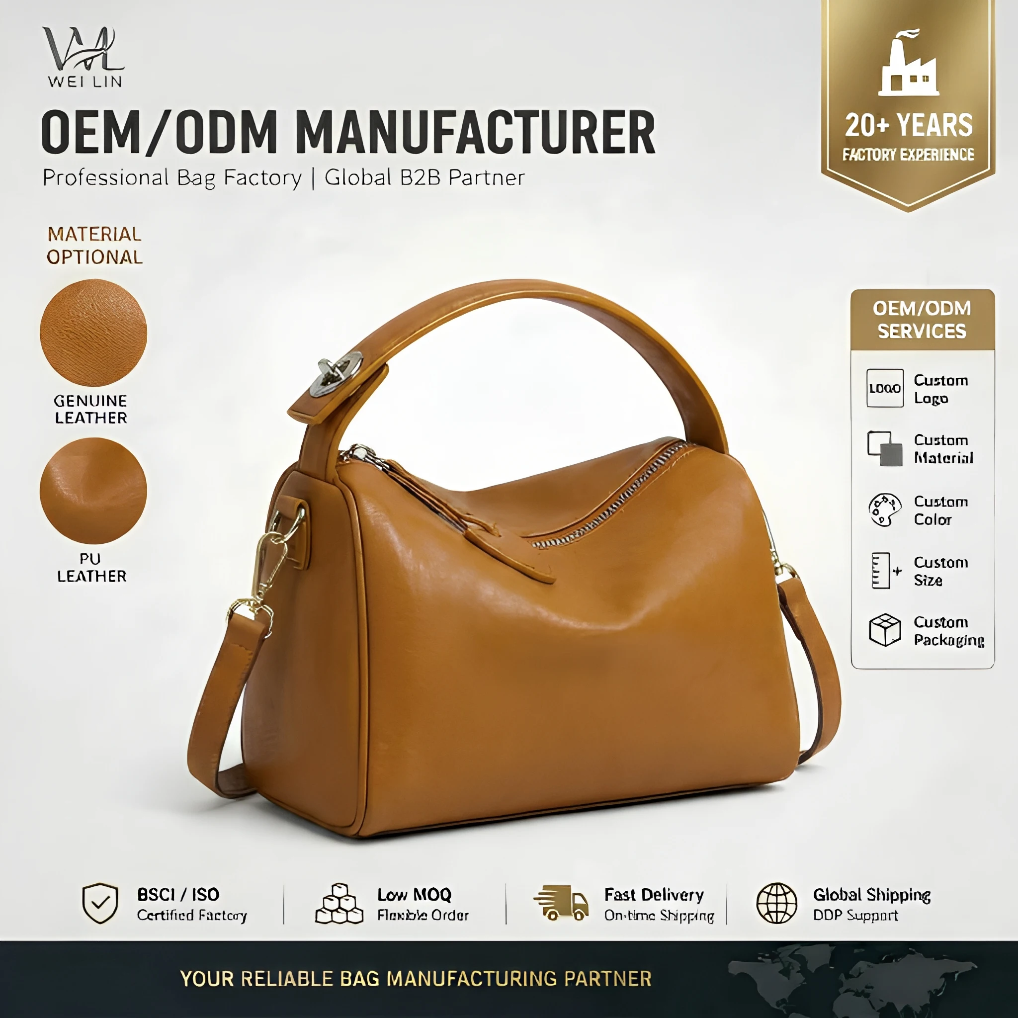 Korean Style 2026 New Leather Hobo Shoulder Bag Full Grain Leather Large Capacity Underarm Tote Bag