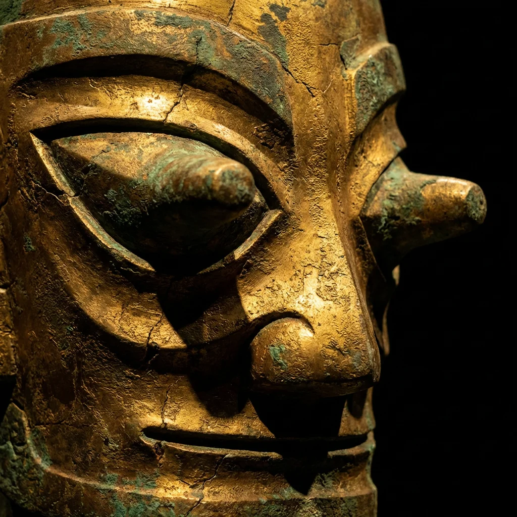 Sanxingdui Bronze Mask with Protruding Eyes