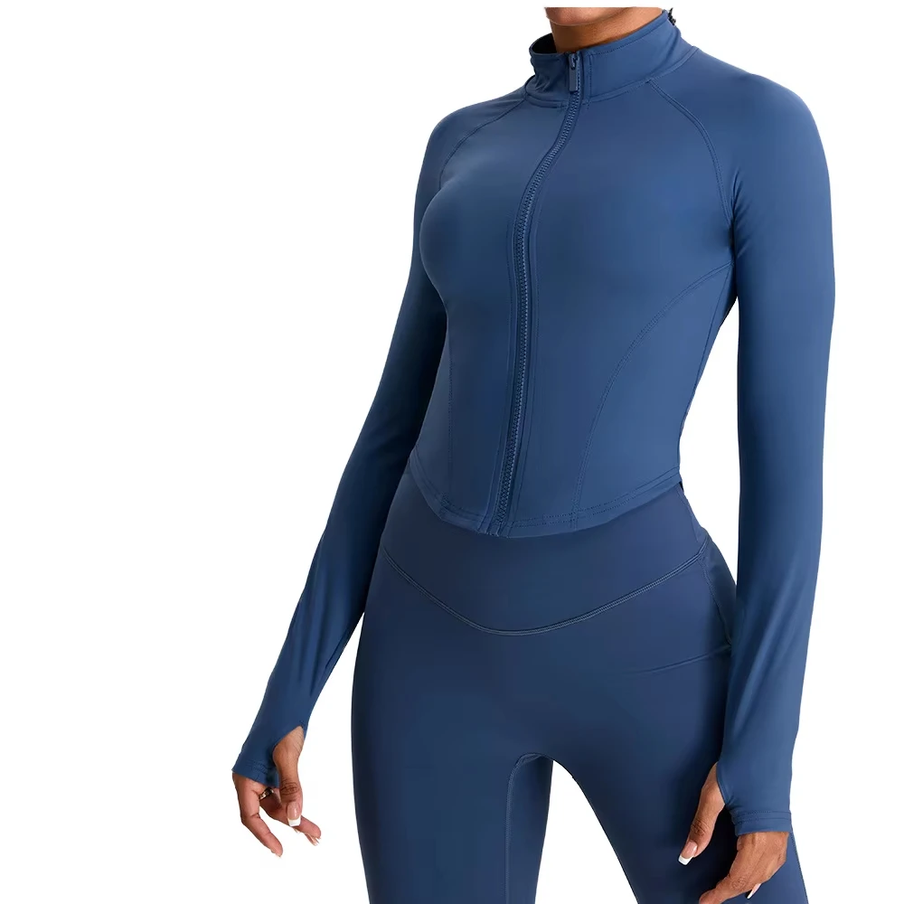 PASUXI Long Sleeve Sportswear Jacket Thumb Holes