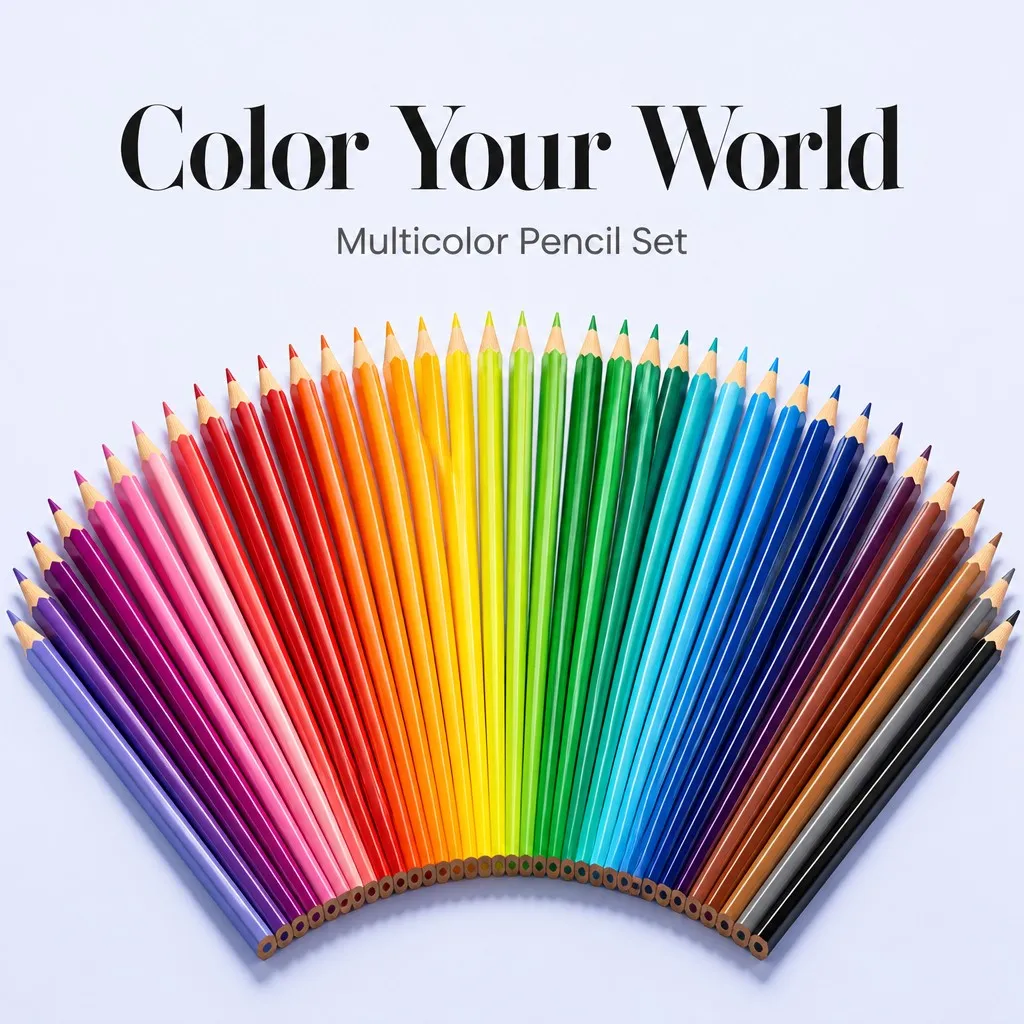 Color Your World &mdash; Multicolor Pencil Set square