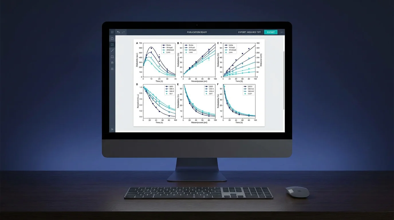 Minimalist digital workstation interface for scientific figures