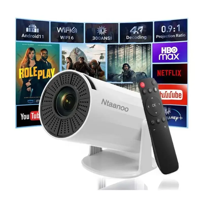 Ntaanoo Mini Projector Smart Apps and Remote