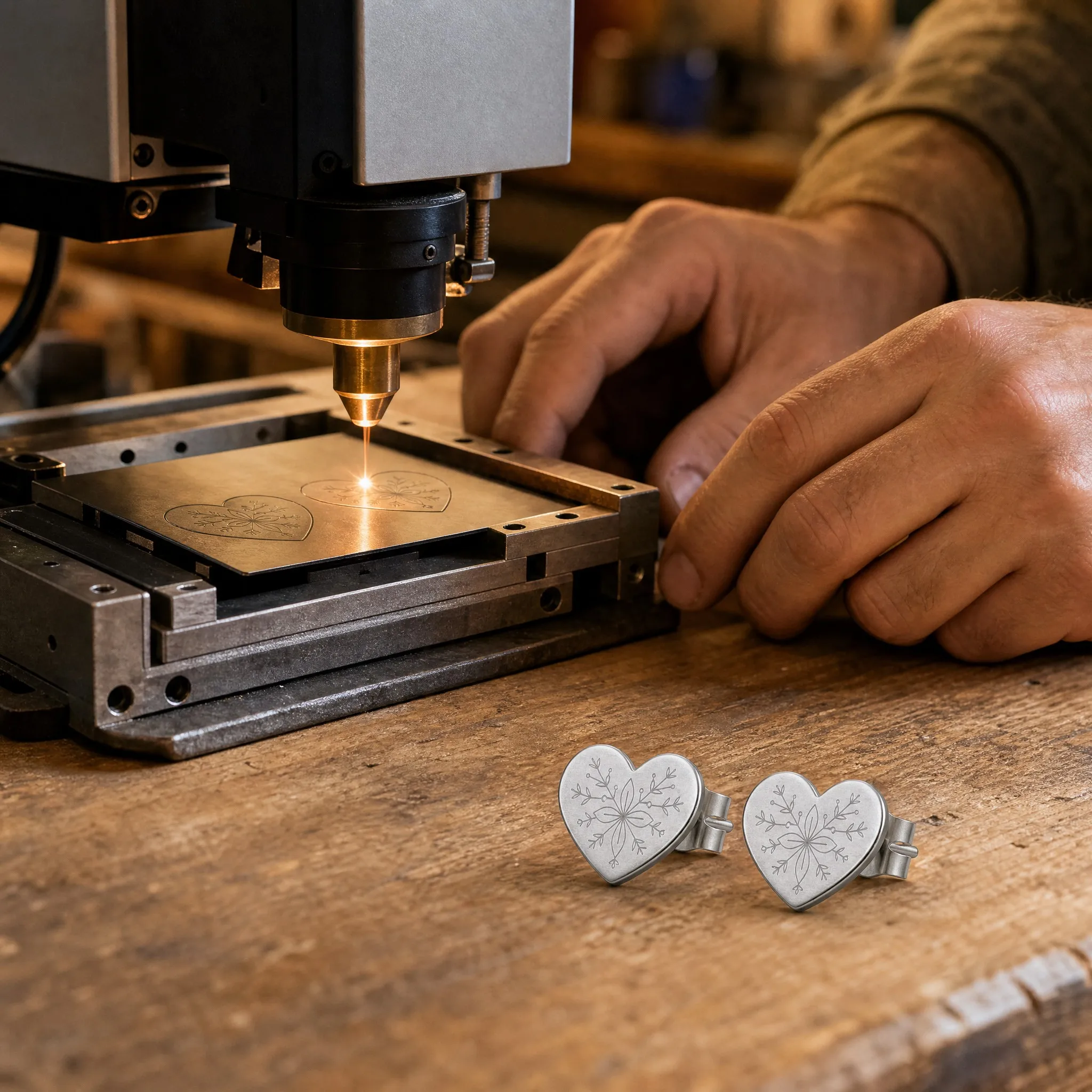 Laser engraving production