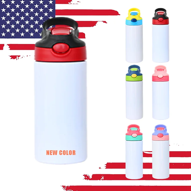 

Hot Selling 12oz Baby Bottle Warmer Stainless Steel Insulated Sublimation Blanks Flip Top Kids Water Bottle Bottles for School