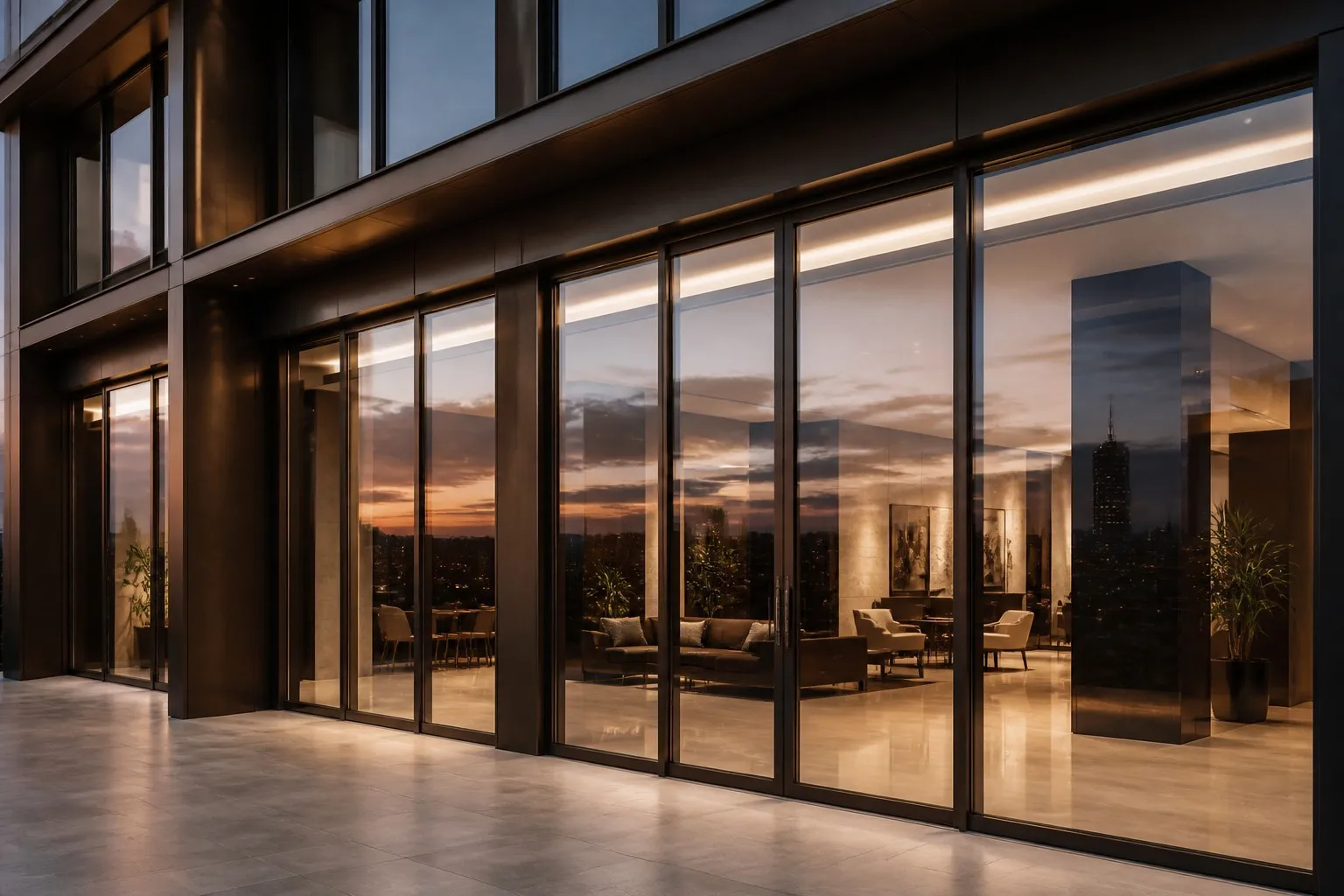 Aluminum Combination Window Door Manufacturer China Factory Price Low-E Soundproof Aluminum combination window door integrated facade system from Richocean China manufacturer