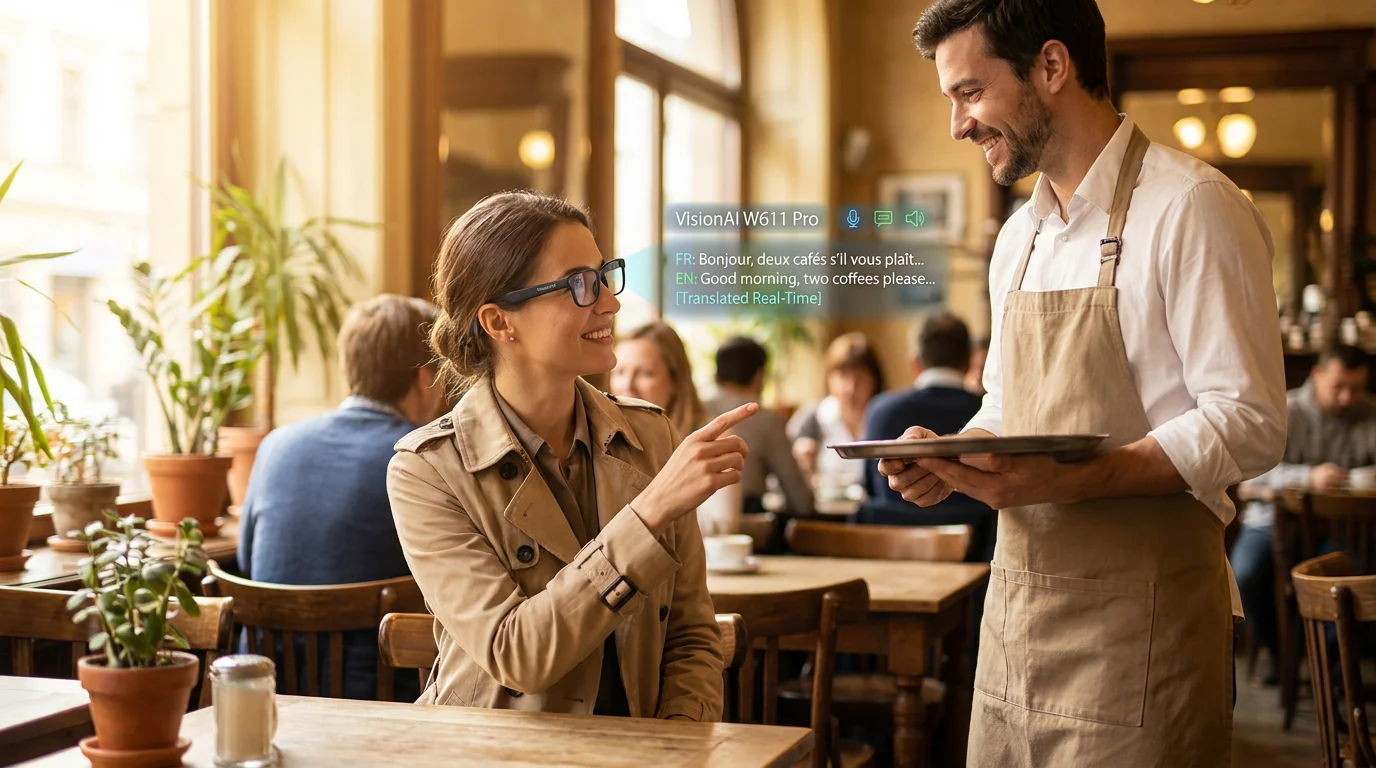 VisionAI W611 Pro Translation Scene