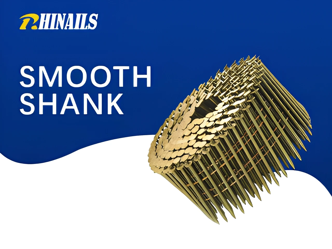 Rhinails smooth shank coil nails for interior crating and sheltered construction