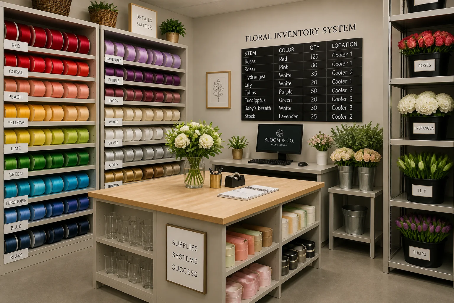 satin ribbon for flower shops
