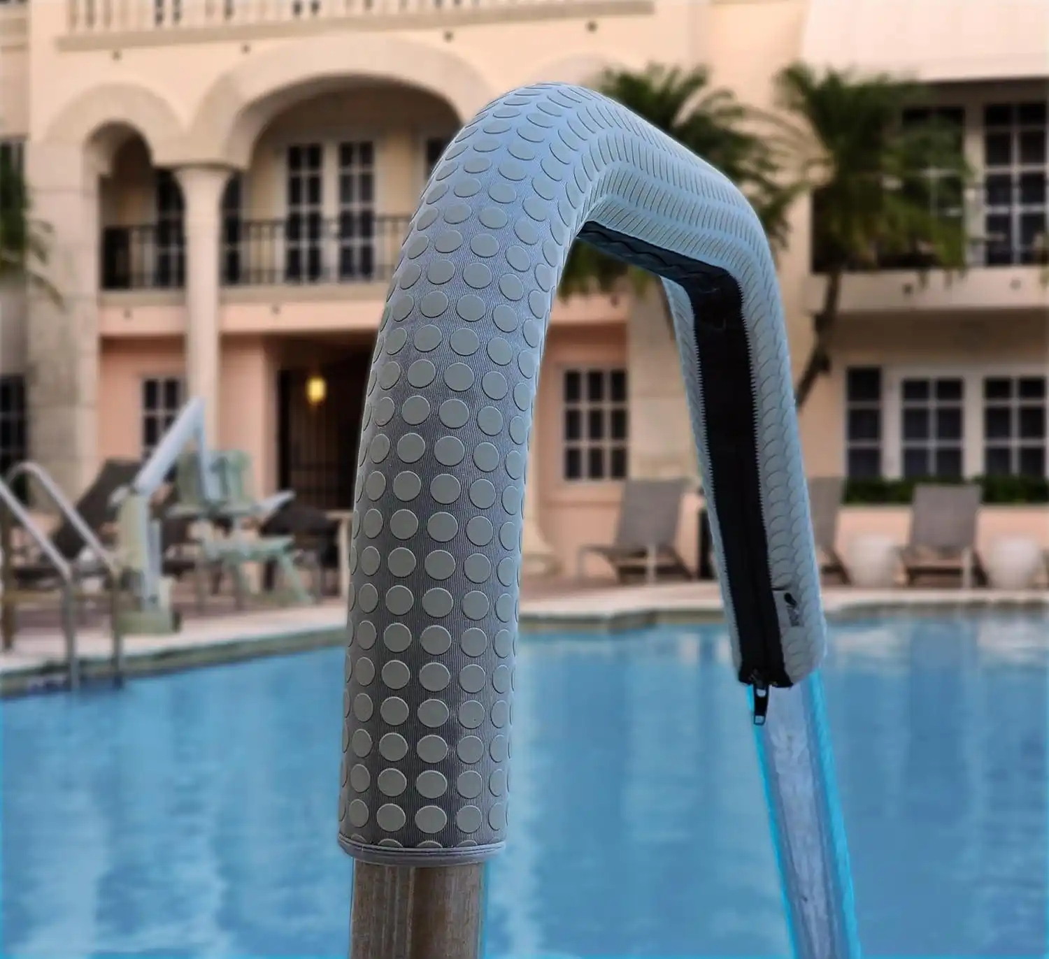 Helba Pool Handrail Cover in Luxury Backyard