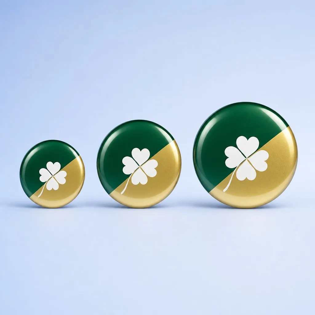 Epoxy dome button badge sizes 32mm 44mm 58mm
