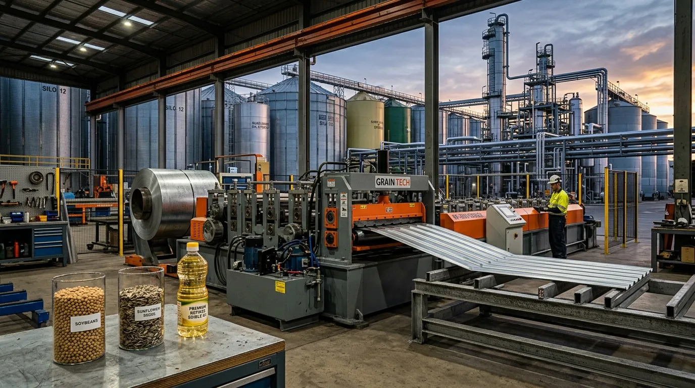 High-Precision Grain Silo Production for Edible Oil Refining Complexes