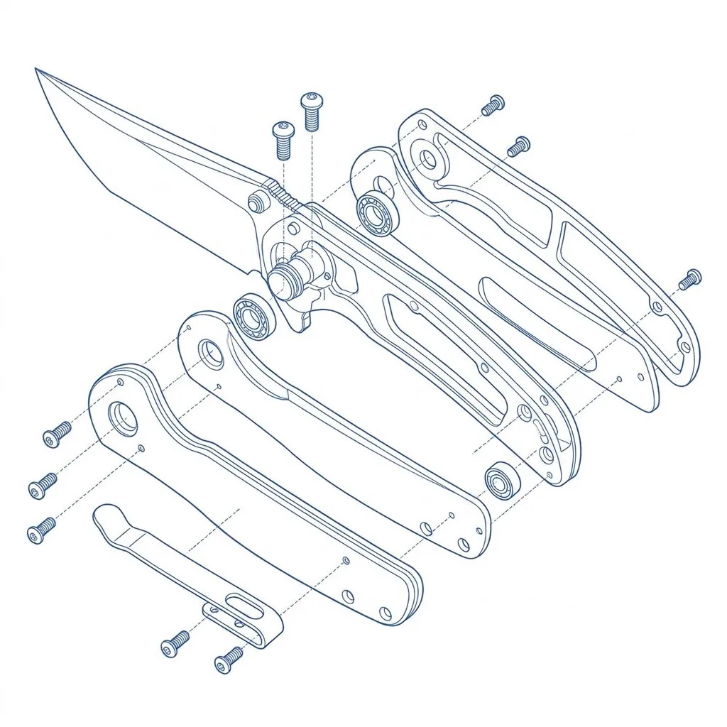 Exploded View of Compact Precision Knife