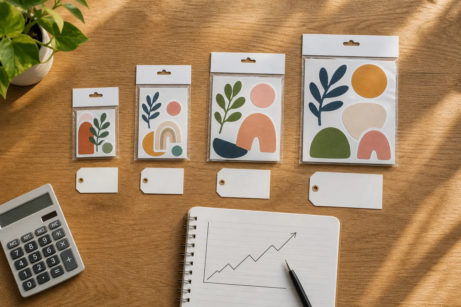 Sticker pack pricing for retail calculator price tags and margin planning