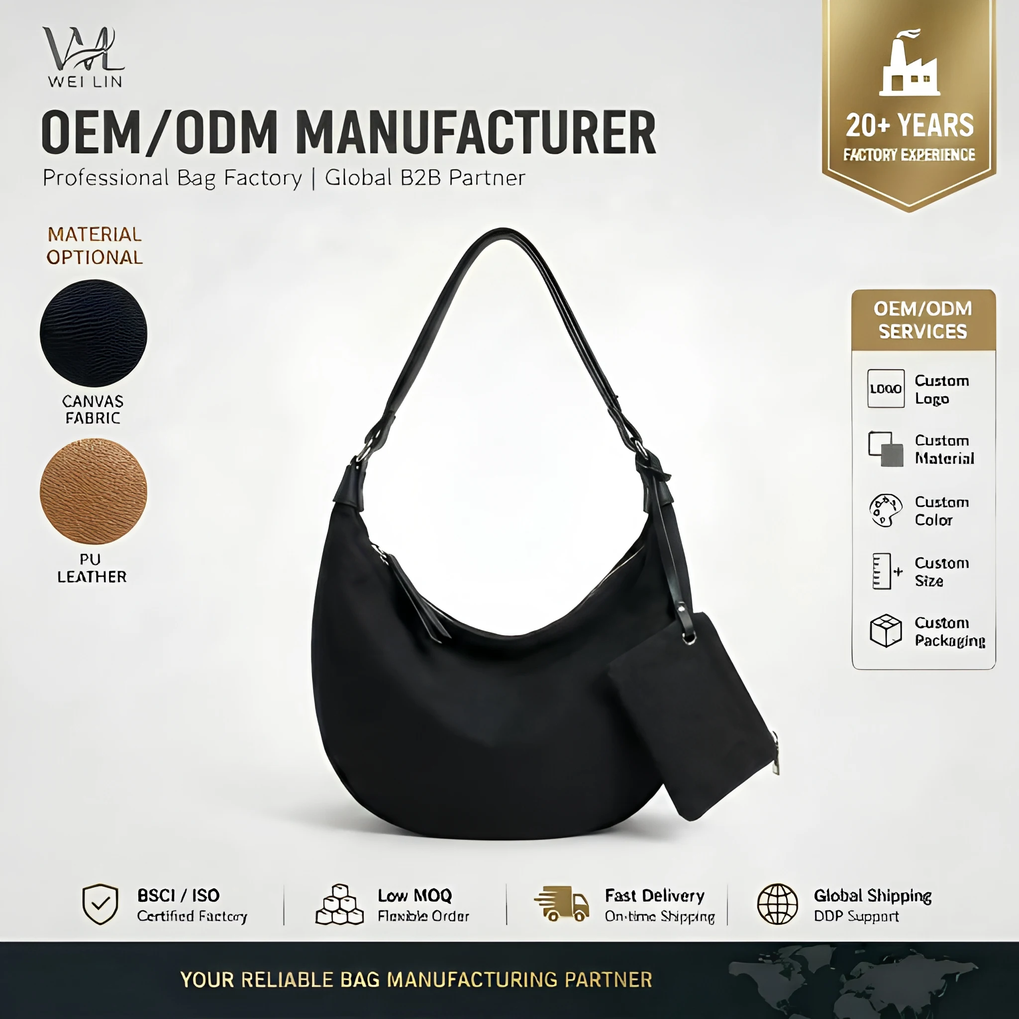 Korean Canvas Women's Commuter Casual Cloth Bag Large Capacity Zipper Closure Shoulder Strap Soft