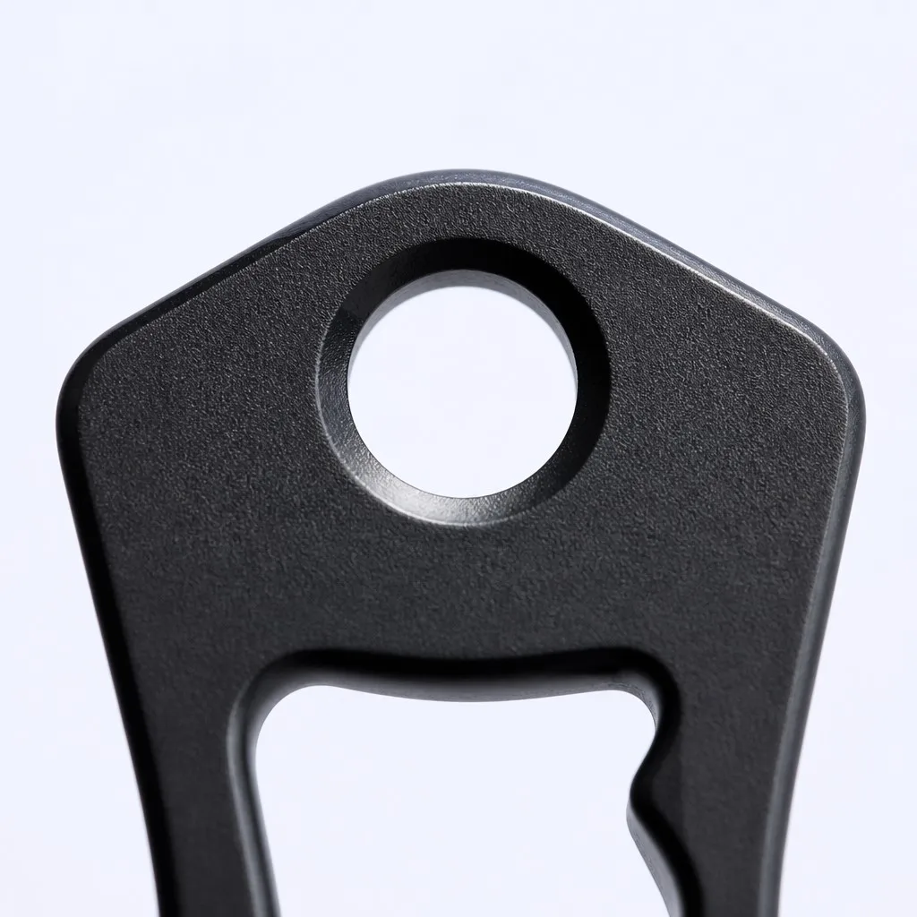 Carabiner attachment hole macro close-up detail