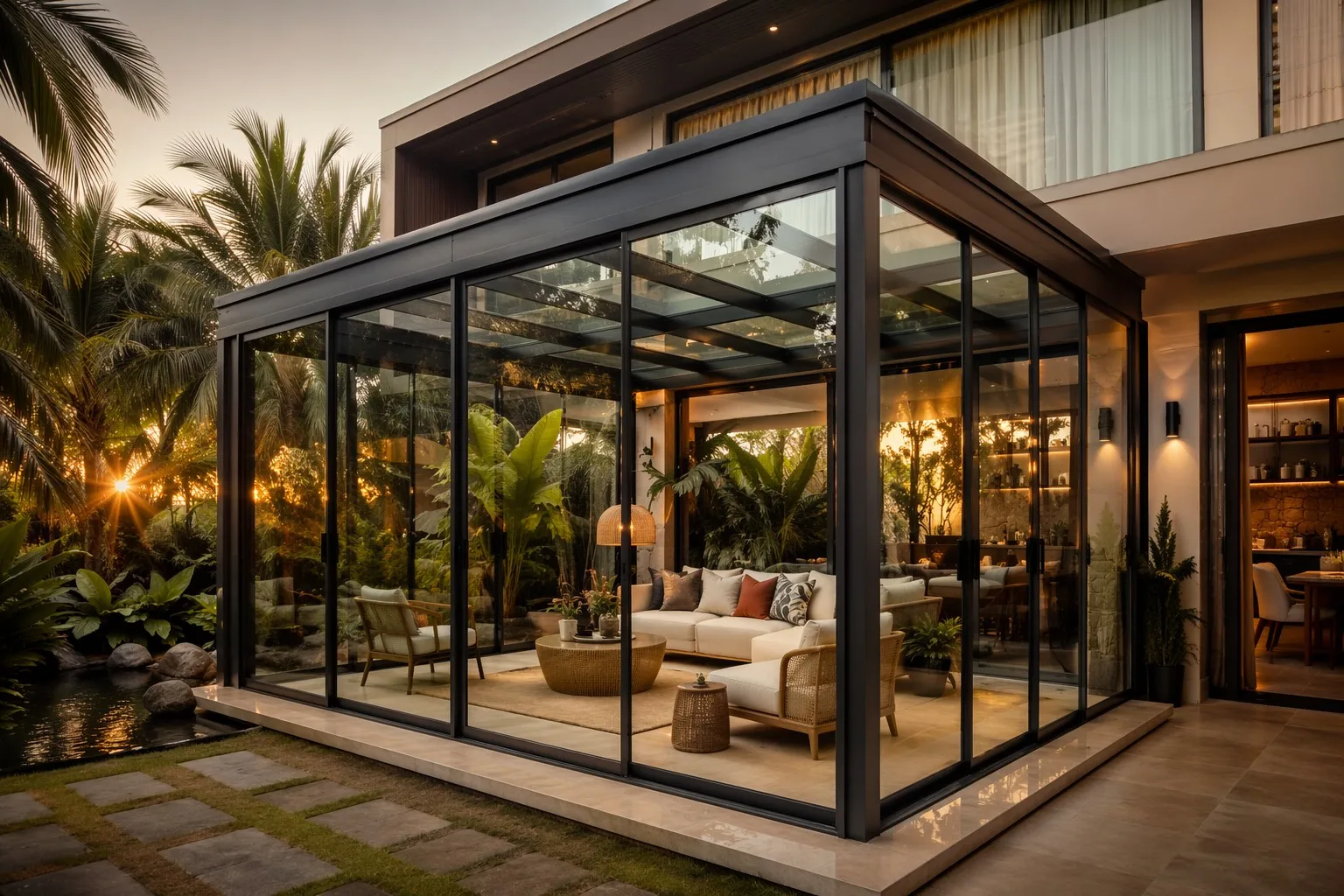 Aluminum Sunroom Manufacturer China Factory Price Low-E Glass Insulated Richocean