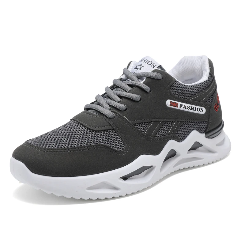 

Factory Custom New Trend Mesh Casual Shoes Sport Footwear For Men, Black,grey,red