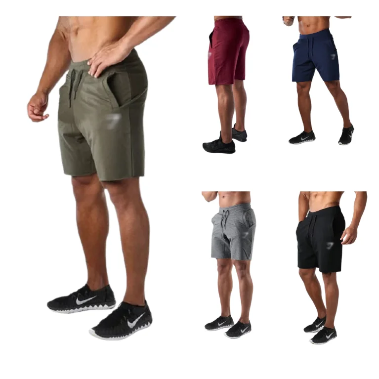 

Custom Embroidery Logo Mens Sports Cotton Fitness Muscle Gym Shorts, Customized color