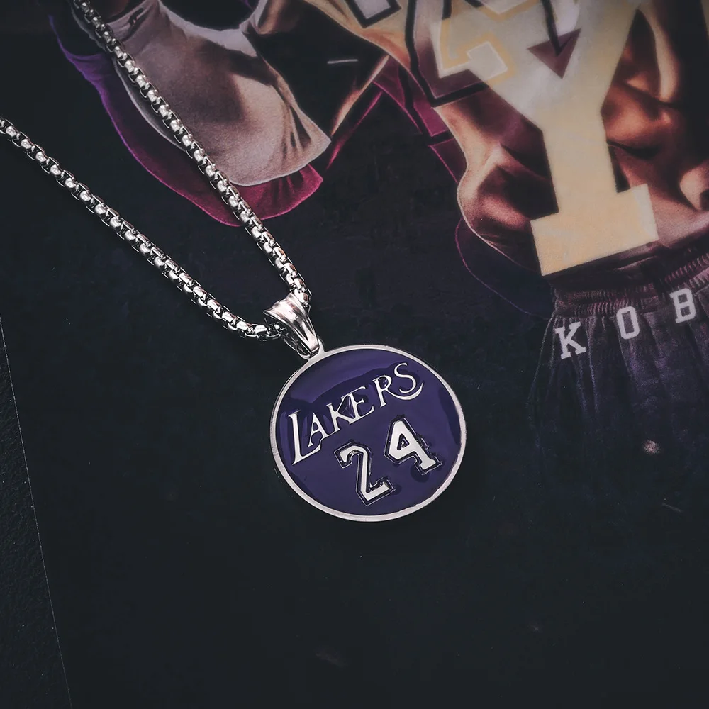 

Kobe NO.24 Necklace, Black,gold,purple