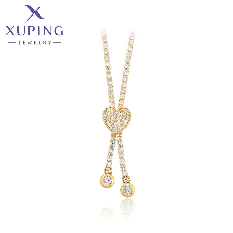 

A00896063 Xuping Jewelry fashion heart necklace platinum plated New design trendy special charming exquisite Necklace