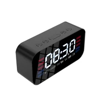 

Digital Alarm Clock Portable Bluetooth Woofer Bass Speaker with LED Screen USB Port Thermometer Display TF AUX